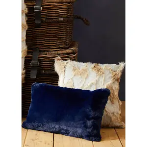 Bosie Lamina Navy Blue Rectangular Cushion