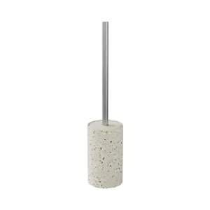 GoodHome Elland Concrete & stainless steel Terrazzo effect Toilet brush & holder