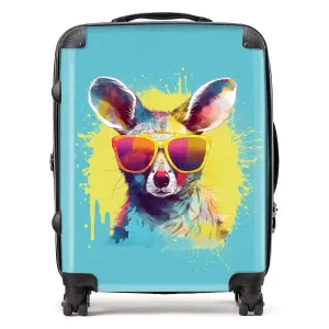 Splashart Wallaby In Glasses Suitcase - Large