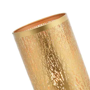 Unique and Beautiful Matte Gold Metal Forest Design Table Lamp with Cable Switch