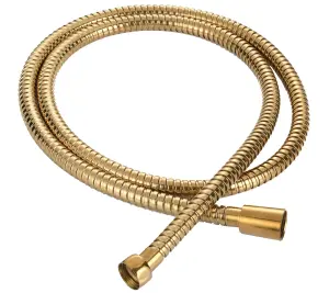 Invena 150cm Long Gold Shower Hose Replacement Flexible Pipe Bathroom Handle