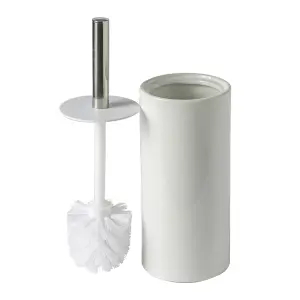 Harbour Housewares - Ceramic Toilet Brushes - White - Pack of 2