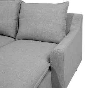 Corner Sofa ELVENES Light Grey Fabric Left Hand