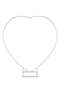 Heart Shape Arch Stand Metal Backdrop Stand Garden Arbors - 6.5ft, White