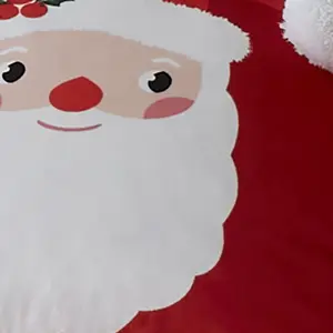 Jolly Santa Plush Fleece Filled Cushion