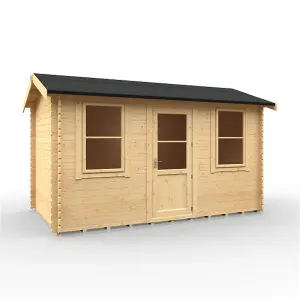 14ft x 8ft (4150mm x 2350mm) Horsforth "The Springfield" 28mm Log Cabin With 2 Opening Window