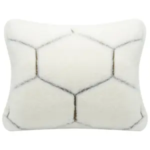 Cashmere Wool Cushion - Natural Hex