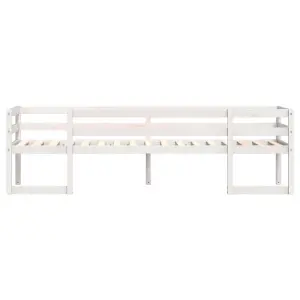 Berkfield Kids' Bed Frame without Mattress White 80x200 cm Solid Wood Pine