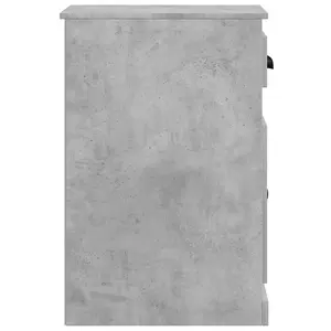 Berkfield Side Cabinet with Drawer Concrete Grey 40x50x75 cm Engineered Wood