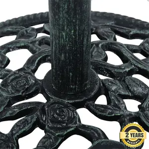 Kaneohe Cast Iron Free Standing Umbrella Base Green