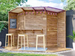 Dunster House Outdoor Bar Shed 2.4 x 2.4 Metres The Corner Hangover Garden Bar III