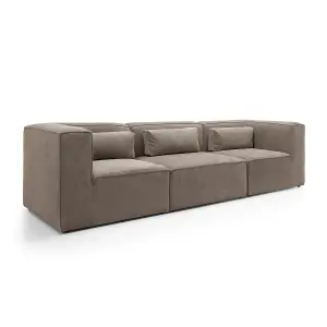 Doris Modular 4 Seater Sofa in Brown Chenille