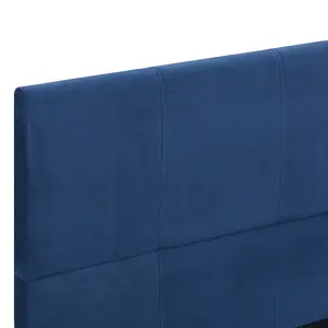 Berkfield Bed Frame Blue Fabric 150x200 cm 5FT King Size