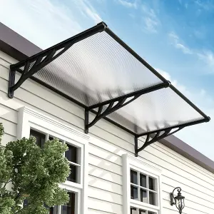 Front Door Canopy Garden Awning Outdoor Rain Shelter for Window,Porch and Door W 190 cm x D 90 cm x H 28 cm