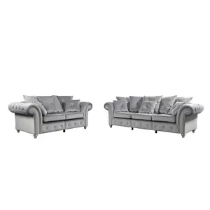 The Great British Sofa Company Kensington 3 & 2 Seater Velvet Sofas