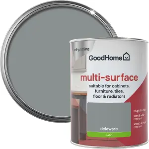 GoodHome Durable Delaware Satin Multi-surface paint, 750ml