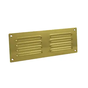 Carlisle Brass Polished Brass Hooded Louvre Vent (HL4)