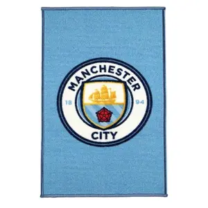 Manchester City FC Official Football Crest Rug Multicoloured (One Size)