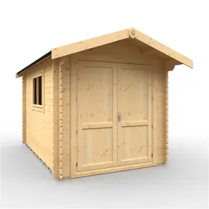 10ft x 8ft (2950mm x 2350mm) Horsforth "The Saint Paul" 28mm Log Cabin With 1 Opening Windows