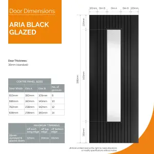 Aria Black Glazed Internal Laminate Door