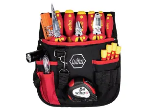 Wiha 44574 electrician Tool Set, 18 Piece (inc. Belt Pouch) WHA44574