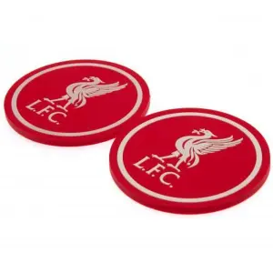 Liverpool FC Coaster (Pack of 2) Red/White (One Size)