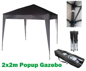 MCC Direct 2X2 Pop up Black Gazebo