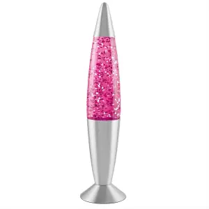 Global Gizmos Pink Glitter Retro Lava Lamp