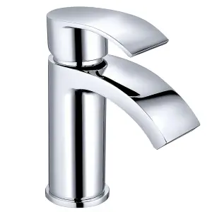 Rinse Bathrooms Waterfall Bathroom Basin Tap Sink Mixer Faucet Chrome