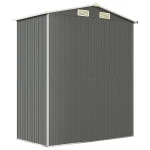 Berkfield Garden Shed Light Grey 192x108x223 cm Galvanised Steel