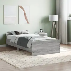 Berkfield Bed Frame Grey Sonoma 90x190 cm Engineered Wood