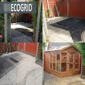 EcoGrid 6 x 8ft Shed Base Kit - Garden Base with Weed Membrane - Hot Tub, Greenhouse, Garden Office or Summer House Flooring Base