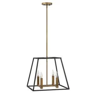 Elstead Fulton 4 Light Ceiling Pendant Chandelier Bronze, E14