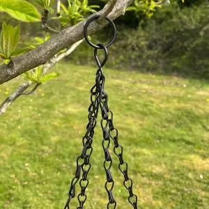 Hanging Metal Bird Seed & Nut Feeder Tray