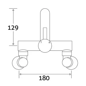 Toledo Polished Chrome Deck-mounted Bath Filler Tap