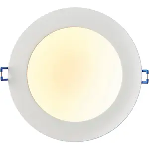 Anti-Glare Recessed IP65 Ceiling Downlight - 15W CCT LED Module - Matt White