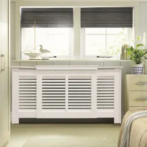 Suffolk Medium White Radiator cover 918mm(H) 2000mm(W) 225mm(D)