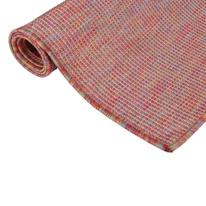 Outdoor Flatweave Rug 80x250 cm Red