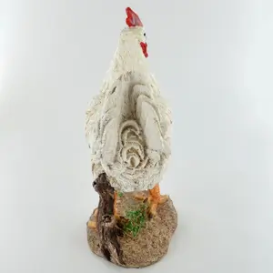 Edmonson Bird Animals Weather Resistant Polyresin Garden Statue White / 20cm H x 16.5cm W x 7.5cm D