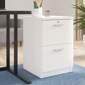 2 Drawer Filing Cabinet White