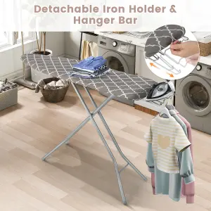 Costway Foldable Ironing Board W/ Extra Ironing Board Cover Height Adjustable Iron Table