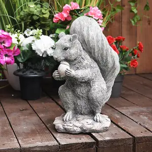 Stone Cast Squirrel Garden Ornament