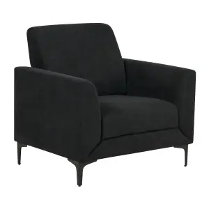 Beliani Modern Armchair FENES Fabric Black