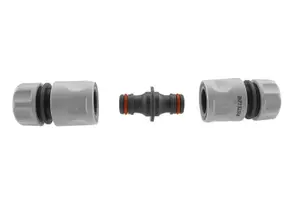 Garden Hose Connectors Fittings Universal Standard Hozelock Compatible White Male + 2 x Female Connector