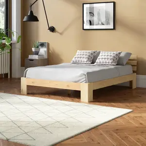 Mirielle Solid Wood Bed Natural / Super King (6') (180 x 200 cm)