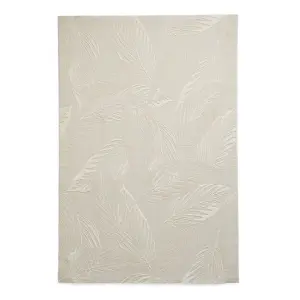 Cream Optical 3D Washable Modern Abstract Dining Room Bedroom & Living Room Rug-120cm X 170cm