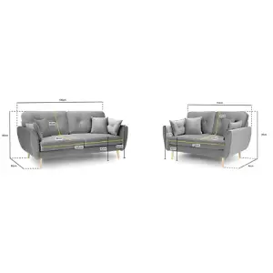 Zinc Sofa Suite 3+2 Seater / Living Room Sofa