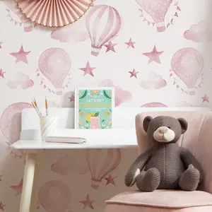 The Great Adventure Wallpaper In Pink And White