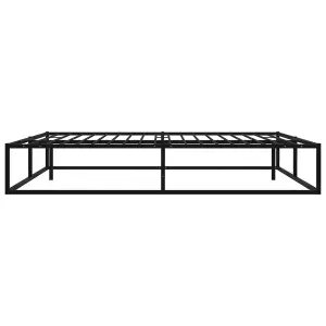 Berkfield Bed Frame Black Metal 200x200 cm