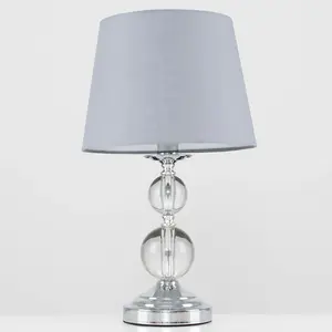 Feist 44.5Cm Clear Table Lamp Grey / LED Bulb